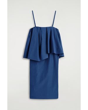 COS Layered Bandeau Midi Dress - Blue