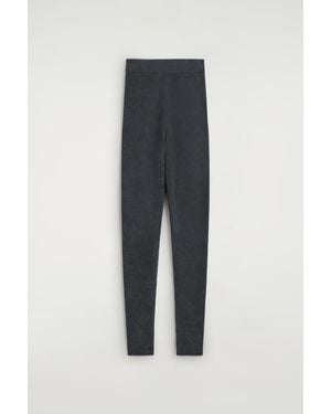 COS Chenille-Knit Leggings - Grey