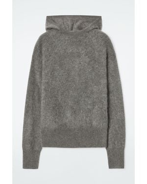 COS Pure Brushed-cashmere Hoodie - Gray