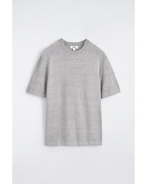 COS Knitted Linen T-Shirt - Grey