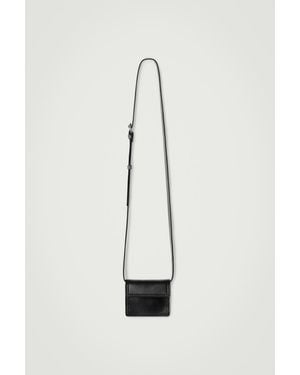 COS Mini Crossbody Pouch - Leather - White