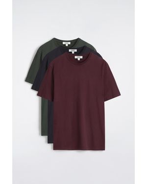 COS 3-Pack Cotton Crew-Neck T-Shirts - Red