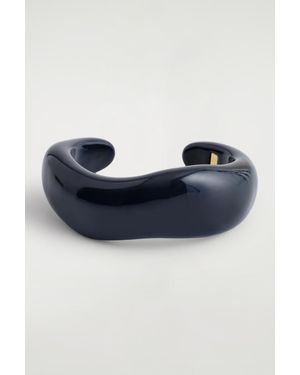 COS Bracciale Rigido Curvo Chunky - Blu