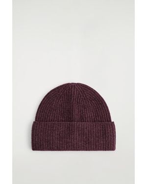 COS Wool-Cashmere Beanie - Red