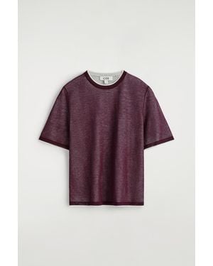 COS Layered Knitted T-Shirt - Purple