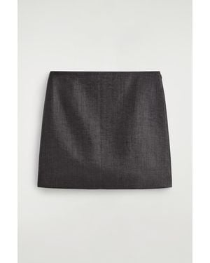 COS Textured Mini Skirt - Black
