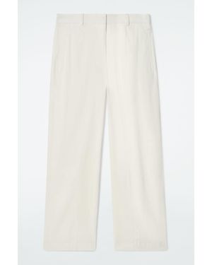 COS Tailored Linen Pants - White