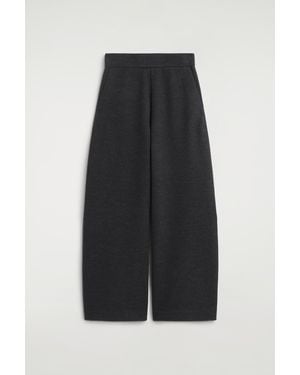 COS Boiled Wool-Blend Barrel-Leg Pants - Grey