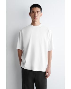 COS Oversized Interlock Layered-Effect T-Shirt - White