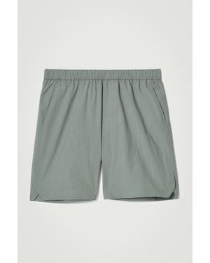 COS Pima Cotton Elasticated Shorts - Grey