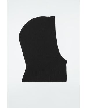 COS Ribbed Wool-Cashmere Balaclava - Black