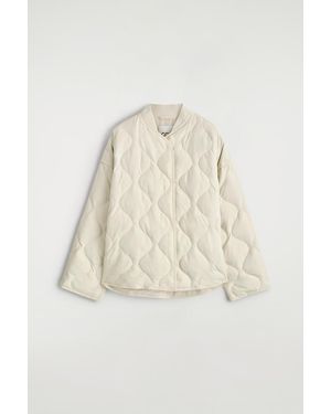 COS Oversized Quilted Jacket - Natural