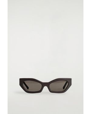 COS Leather Cat-Eye Sunglasses - Grey