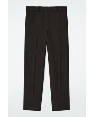 COS Tailored Fluid Wool Trousers - Black