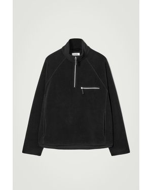 COS Half-Zip Polar Fleece Jumper - Black