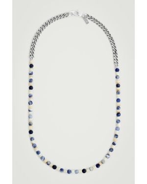 COS Semi-precious Stone Chain Necklace - White