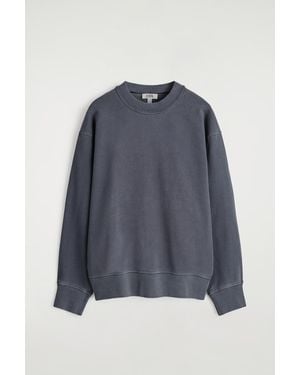 COS Relaxed Washed-cotton Sweatshirt - Blue