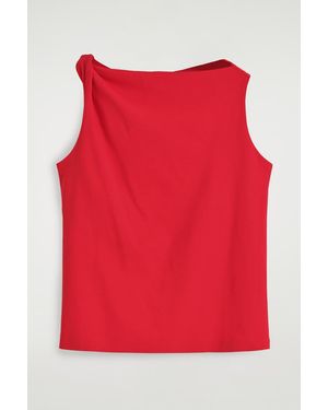 COS Twist-Detail Cotton Top - Red
