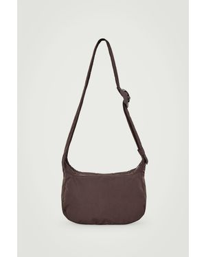 COS Crossbody Saddle Bag - Nylon - Brown