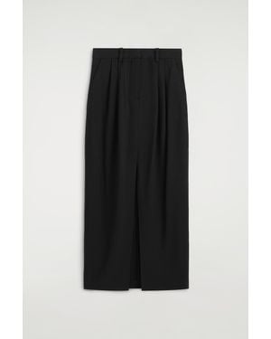 COS Pleated Tailored Maxi Skirt - Black