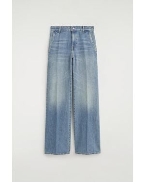 COS Denim Wide-Leg Trousers - Blue