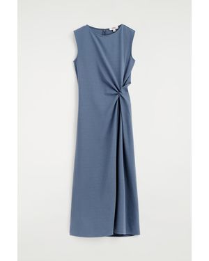 COS Asymmetric Jersey Midi Dress in Brown | Lyst COS Asymmetric Jersey Midi Dress in Brown | Lyst
