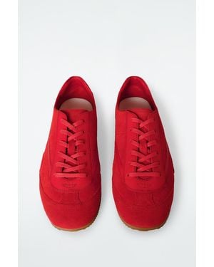 COS Minimal Suede Trainers - Red