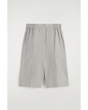 COS Dropped-Crotch Tailored Shorts - Gray