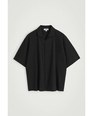 COS Crinkled-Cotton Shirt - Black