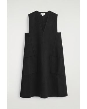 COS Double-Faced Merino Wool Dress - Black