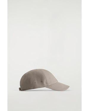 COS Cotton-Canvas Baseball Cap - Grey