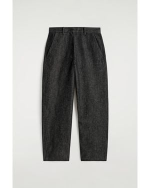 COS Relaxed-Fit Wide-Leg Denim Pants - Black