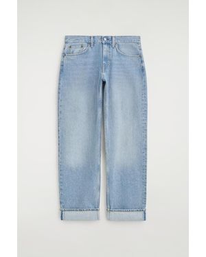 COS Folde Curved-Leg Turn-Up Jeans - Blue