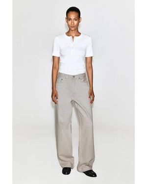 COS Facade Jeans Mit Geradem Bein - Weiß