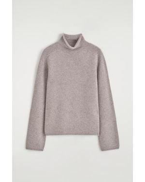COS Pull À Col Cheminée En Cachemire - Gris