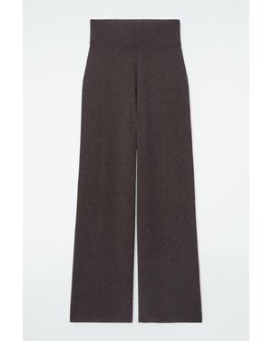 COS Pure Cashmere Wide-leg Trousers - Brown
