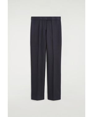COS Tailored Wool Straight-Leg Pants - Blue
