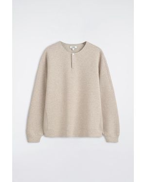 COS Relaxed Scuba Henley Top - Natural