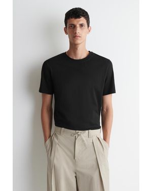 COS T-Shirt Aus Baumwolle Mit Normaler Passform - Schwarz