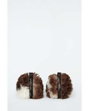 COS The Shearling Ballet Flats - Brown