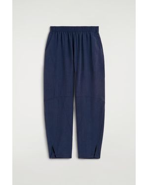 COS Pantaloni Barrel Con Vita Elasticizzata - Blu