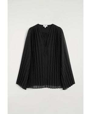 COS Blusa Plissé - Nero
