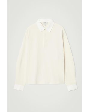COS Two-tone Rugby Shirt - Natural