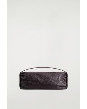 COS Cylinder Clutch Bag - Brown