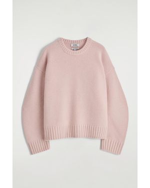 COS Pull Col Rond En Cachemire Épais - Rose