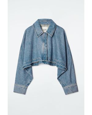 COS Cropped Denim Jacket - Blue