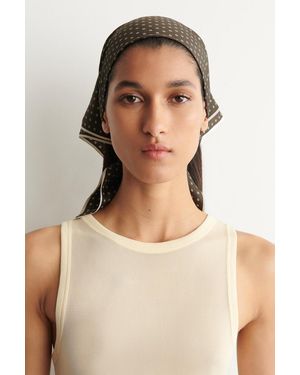 COS Seidenschal Mit Polka-Dots - Braun