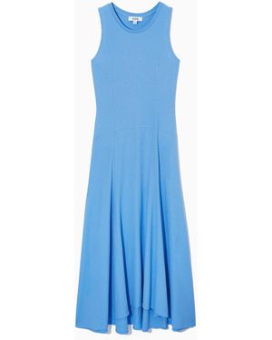 COS Sleeveless Dropped-waist Maxi Dress - Blue