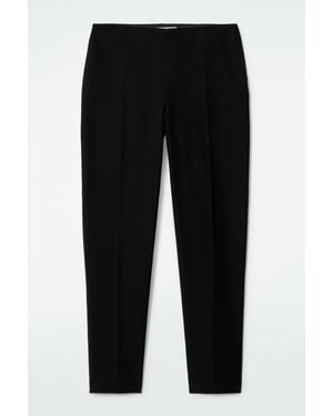 COS Slim-leg Cropped Trousers - Black