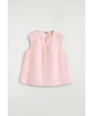 COS Pleated Sleeveless Top - Pink